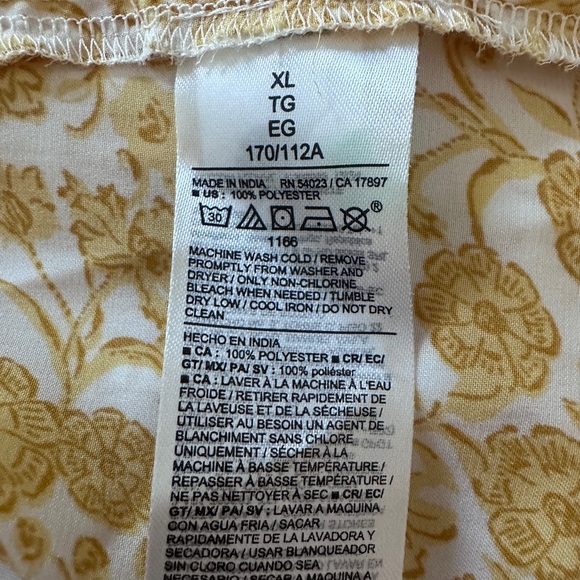 Old Navy Women’s Ruffled Satin Golden Floral Sleeveless Maxi Dress size XL - Picture 11 of 12